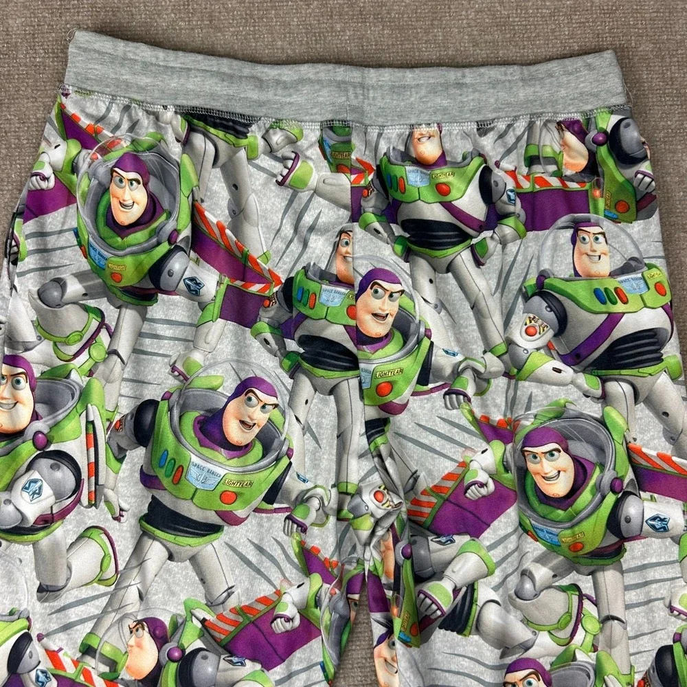 Disney Pixar Toy Story Buzz Lightyear Sleep Pants Unisex XL Gray Graphic Print
